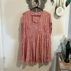 Free People. Red women’s dress with red flowers